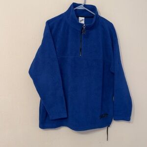 Vintage 90s Taz 1/4 Zip Blue Fleece Pullover Mens Med Warner Bros Sweatshirt